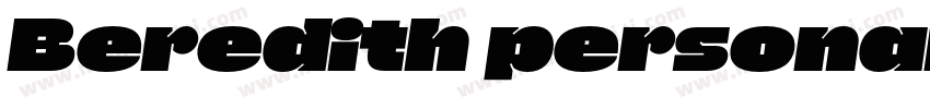 Beredith personal use font字体转换